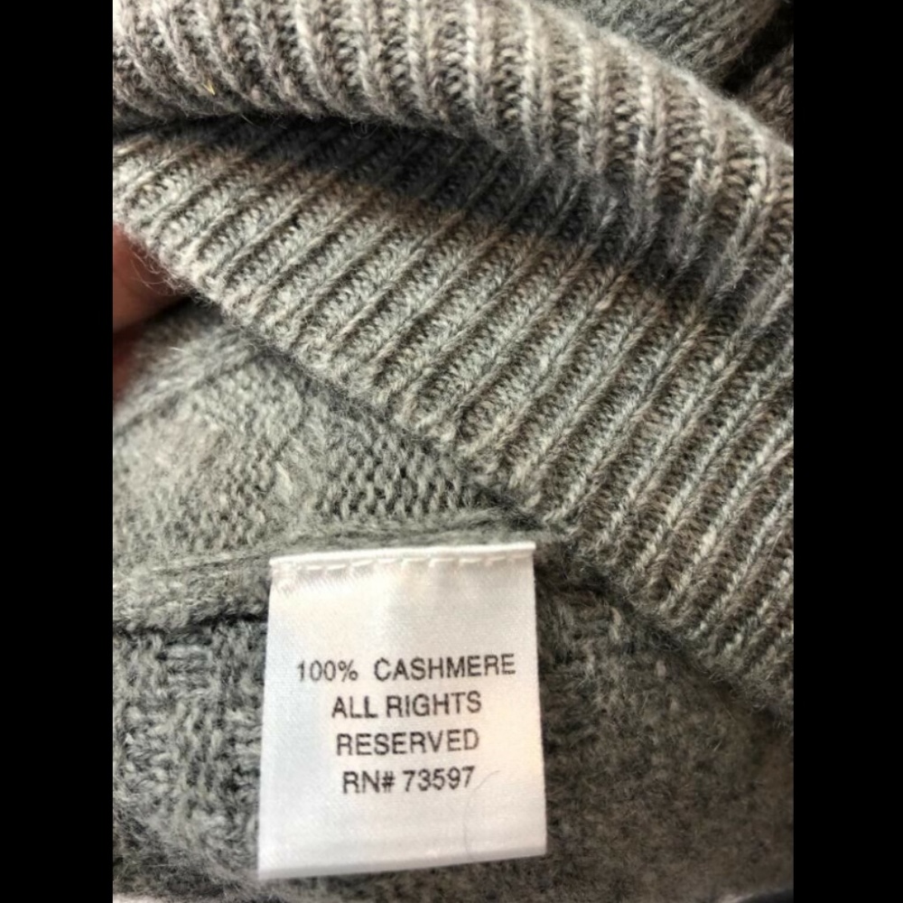 Raffi Mens Sweater Pullover Cable Knitted Gray XXL - Picture 7 of 8